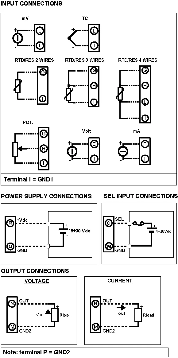 4-20mA Multiplexer wiring Diagram.