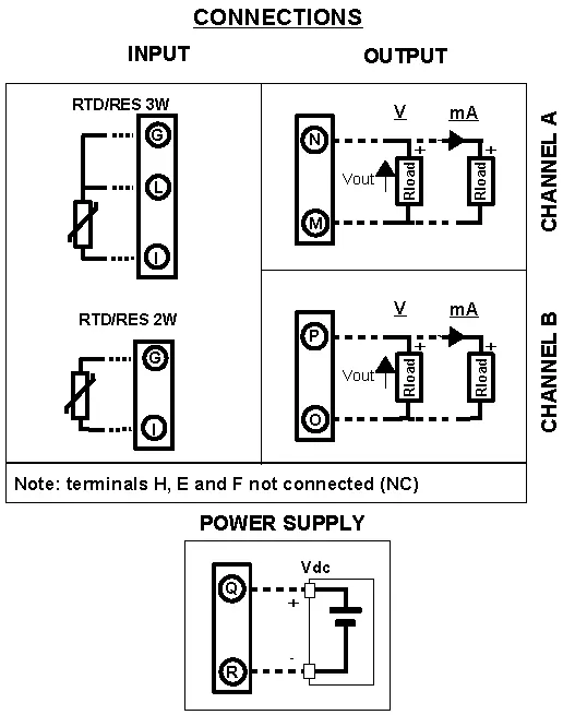RTD Splitter wiring Diagram.