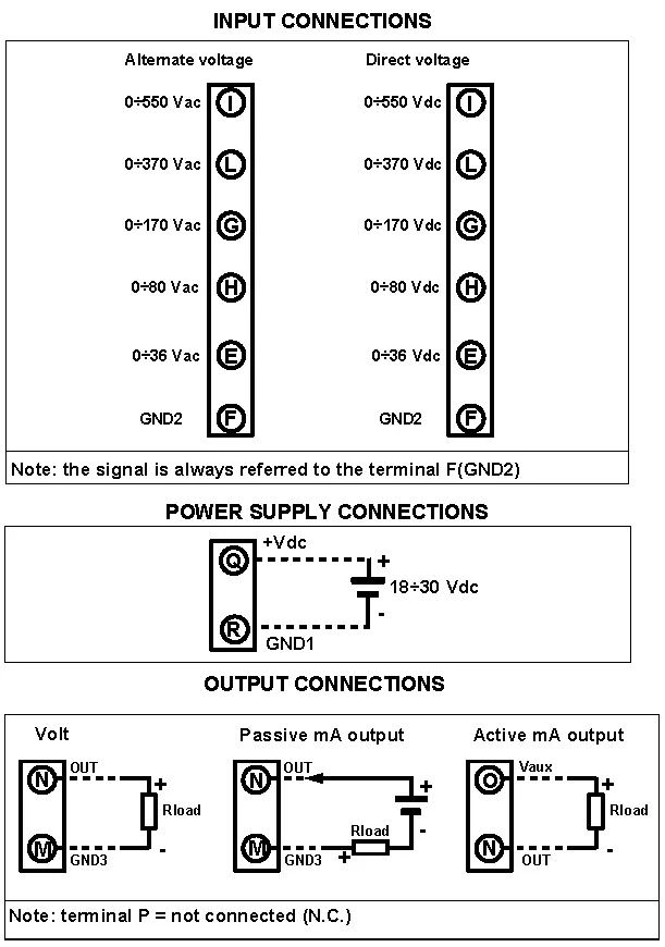 AC Voltage converter wiring Diagram.