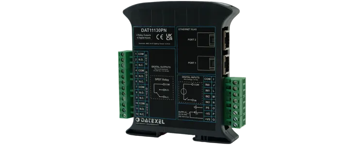 PROFINET IO Slave with 4 Digital Inputs and 4 Relay Outputs