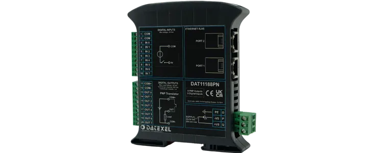 PROFINET IO Slave with 8 Digital Inputs and 8 Digital Outputs